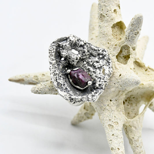 Tourmaline Coral Ring