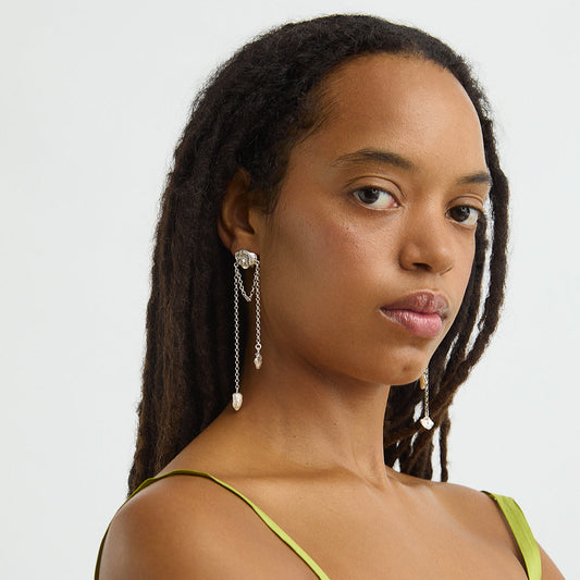 Cloud Pearl Drops Earrings