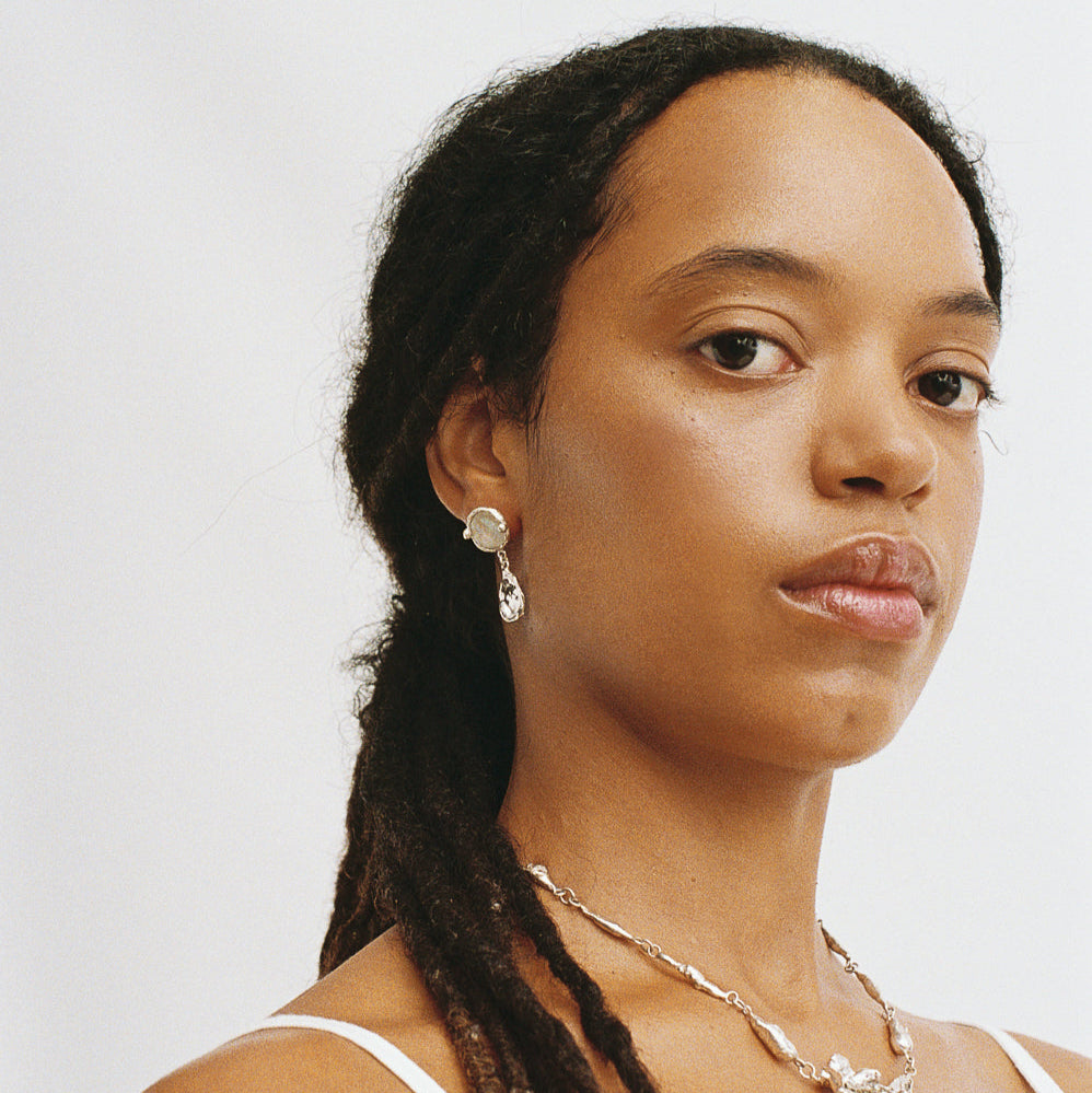 Moonstone Water Drop Earrings