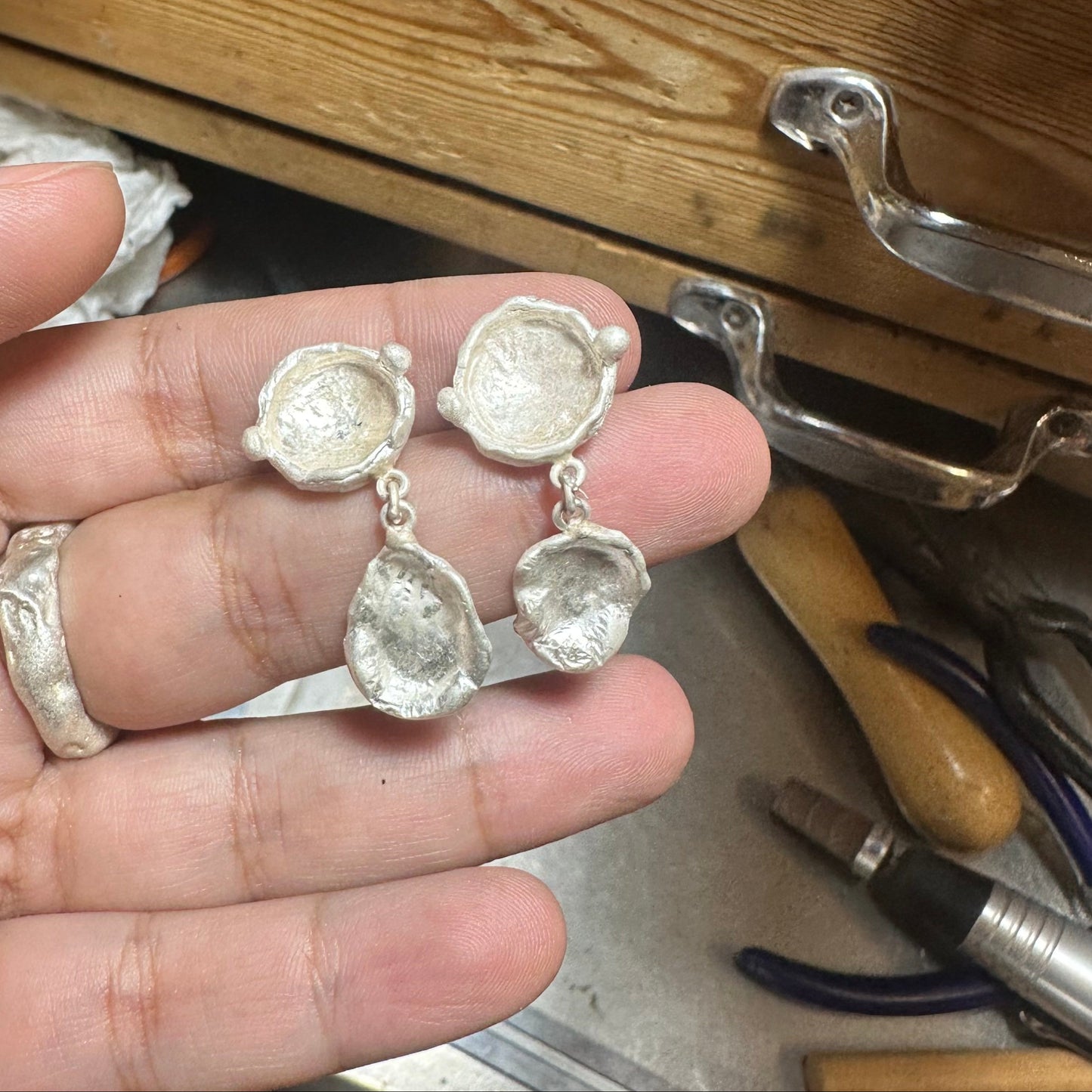 Moonstone Water Drop Earrings