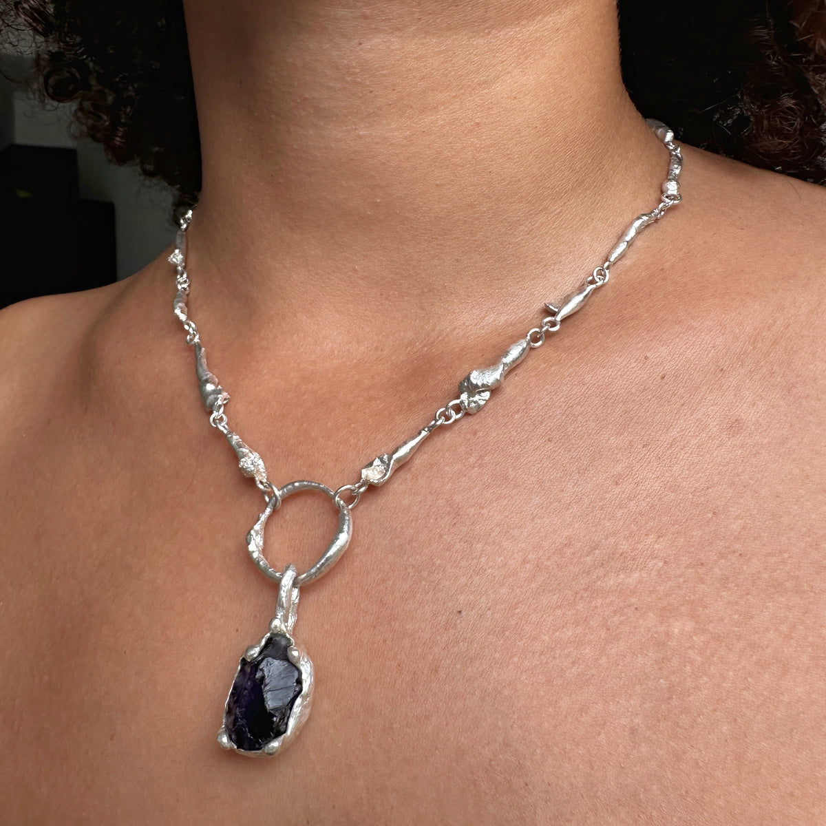 Amethyst Water Drops Necklace