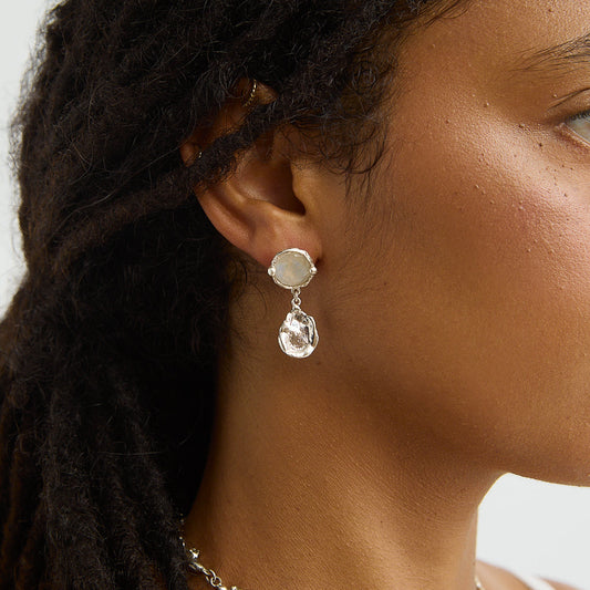 Moonstone Water Drop Earrings