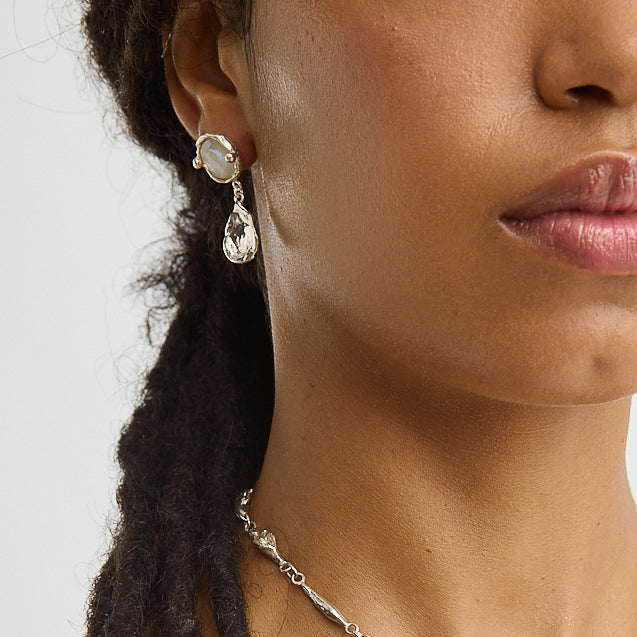 Moonstone Water Drop Earrings